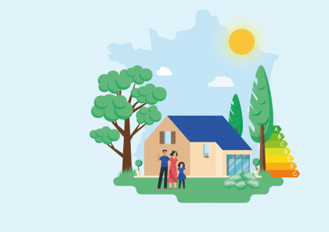Maison avec une famille
